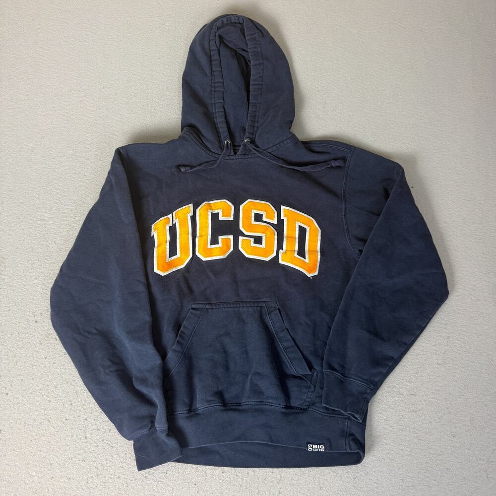 Gear For Sports Big Cotton UCSD Hoodie XS Navy Blue Gold Applique Pullover